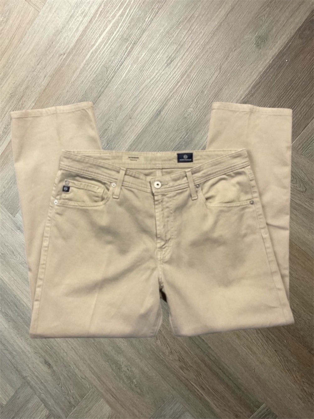 AG Adriano Goldschmied The Graduate Tailored Leg Chino Pants Mens 33 Khaki